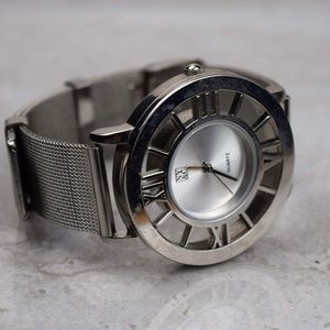 New York and Company Silver Watch with Mesh Band